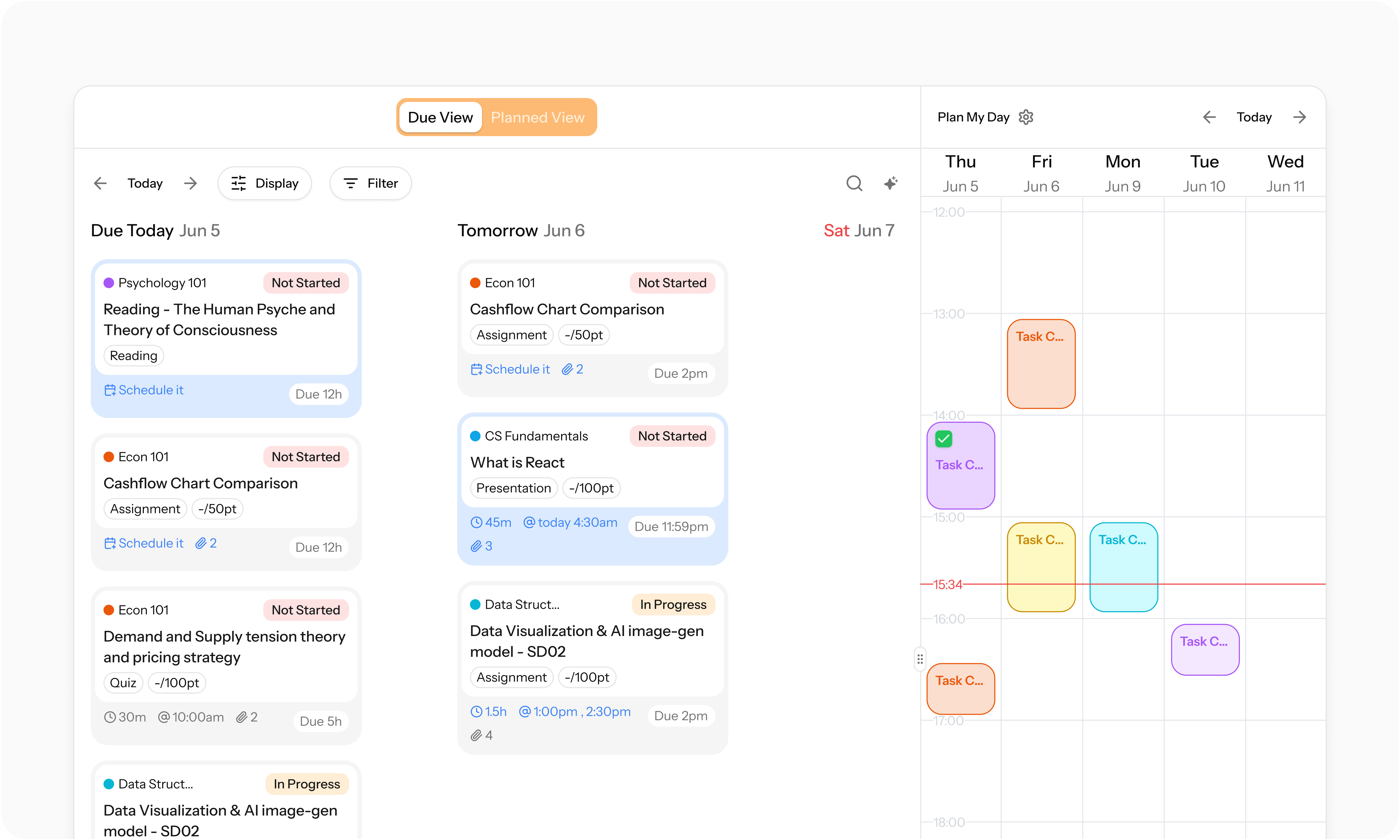 View all your assignments in one place